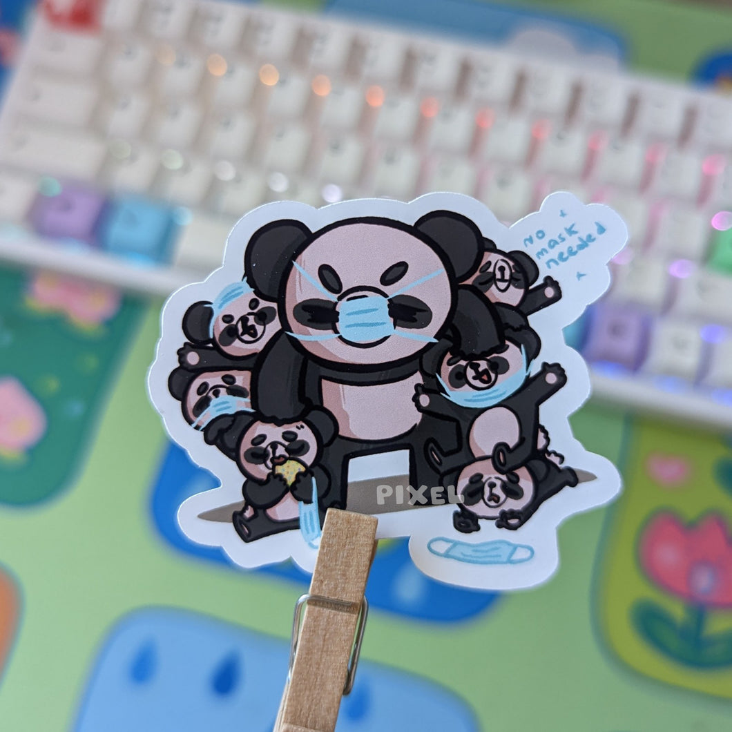 It's a Panda-nemic! BB The Panda - Sticker