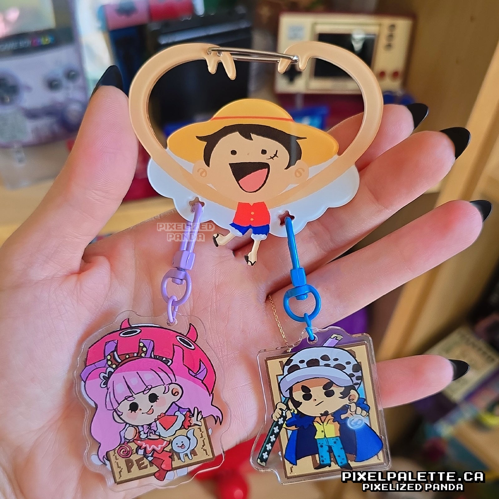 🫶🏻 Luffy Heart- Carabiner – Pixel Palette