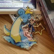 Load image into Gallery viewer, Sea Adventure - Ash, Pikachu and Lapras - Acrylic Charm
