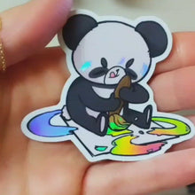 Load and play video in Gallery viewer, Adventure of BB The Panda! Holographic Art! Vinyl Sticker
