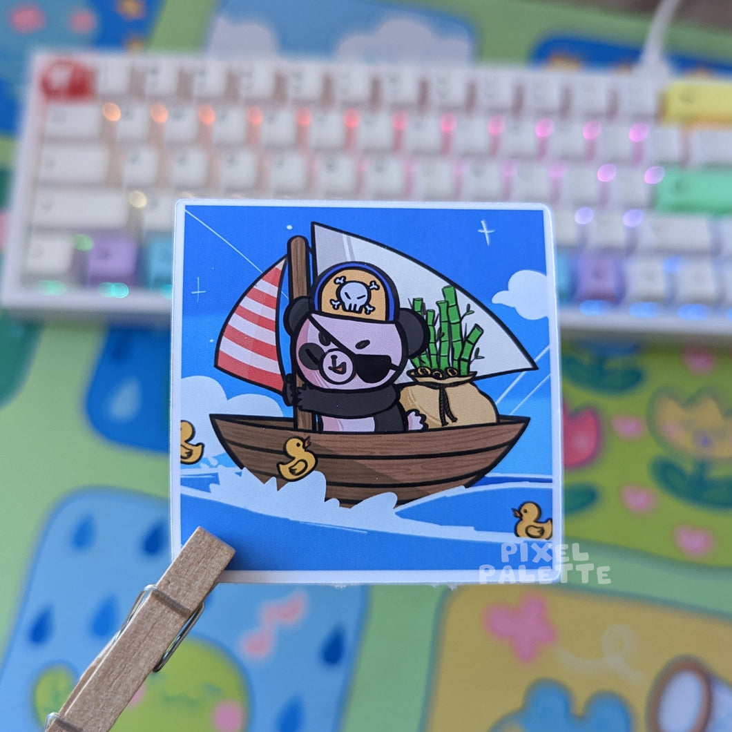 I'll be King of the Pirates! BB The Panda - Sticker