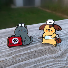 Charger l&#39;image dans la galerie, Dog-tor &amp; Purr-amedic Charity Enamel Pins - Animal Rescue Squad - Adopt Don&#39;t Shop LB
